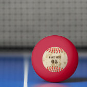 Aangepaste Baseball Name Number Retro Pingpongbal (Net)