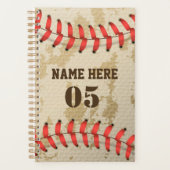 Aangepaste Baseball Name Number Retro Planner (Voorkant)
