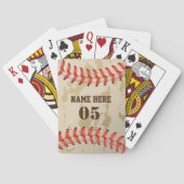 Aangepaste  Baseball Name Number Retro Pokerkaarten (Achterkant)