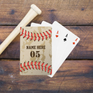 Aangepaste  Baseball Name Number Retro Pokerkaarten