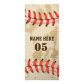 Aangepaste  Baseball Name Number Retro Reclamekaart (Achterkant)