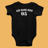 Aangepaste Baseball Name Number Retro Romper