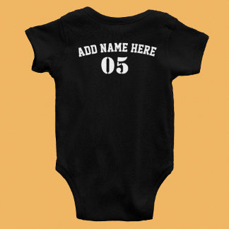 Aangepaste Baseball Name Number Retro Romper