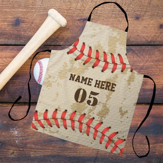 Aangepaste  Baseball Name Number Retro Schort