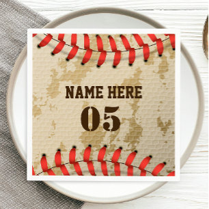 Aangepaste  Baseball Name Number Retro Servet