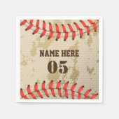 Aangepaste Baseball Name Number Retro Servet (Voorkant)