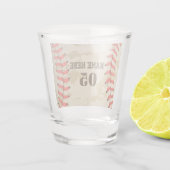 Aangepaste  Baseball Name Number Retro Shot Glas (Achterkant)