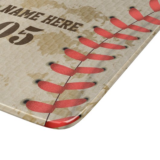 Aangepaste  Baseball Name Number Retro Snijplank (Hoek)
