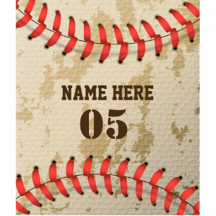 Aangepaste  Baseball Name Number Retro Staand Fotobeeldje