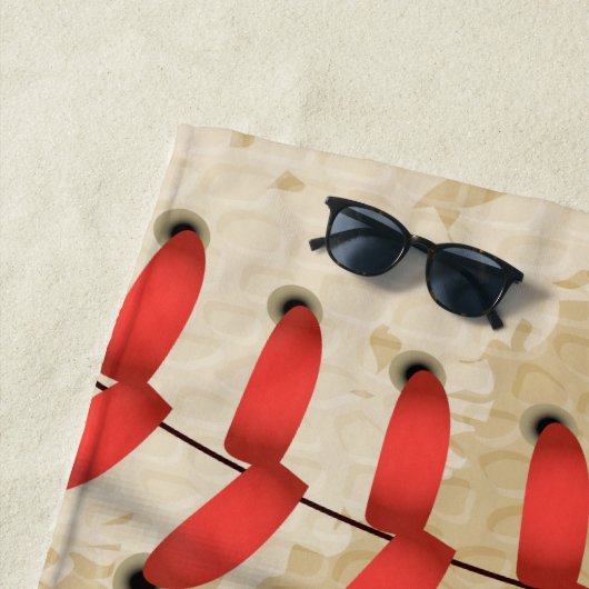 Aangepaste  Baseball Name Number Retro Strandlaken (In situ)