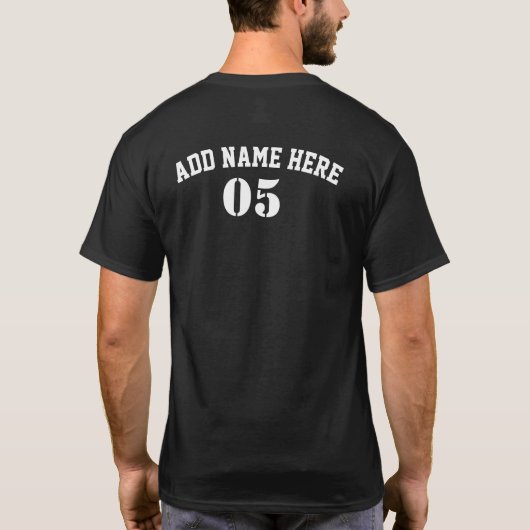 Aangepaste  Baseball Name Number Retro T-shirt (Achterkant)