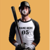 Aangepaste  Baseball Name Number Retro T-shirt