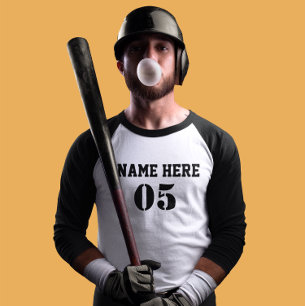 Aangepaste  Baseball Name Number Retro T-shirt