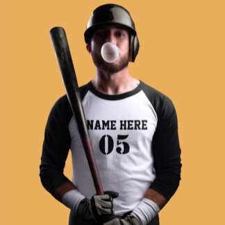 Aangepaste  Baseball Name Number Retro T-shirt