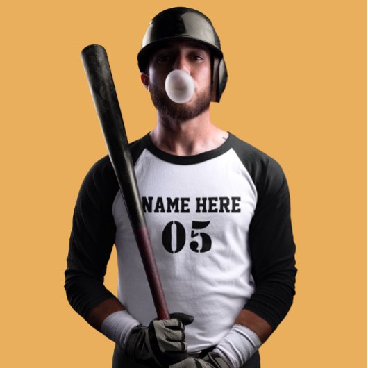 Aangepaste  Baseball Name Number Retro T-shirt