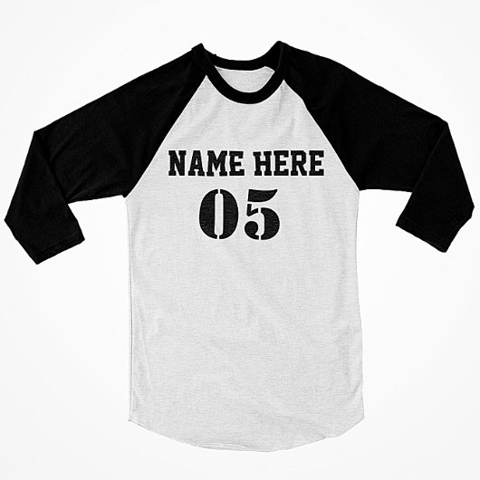 Aangepaste  Baseball Name Number Retro T-shirt