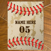 Aangepaste  Baseball Name Number Retro Tafelkleed