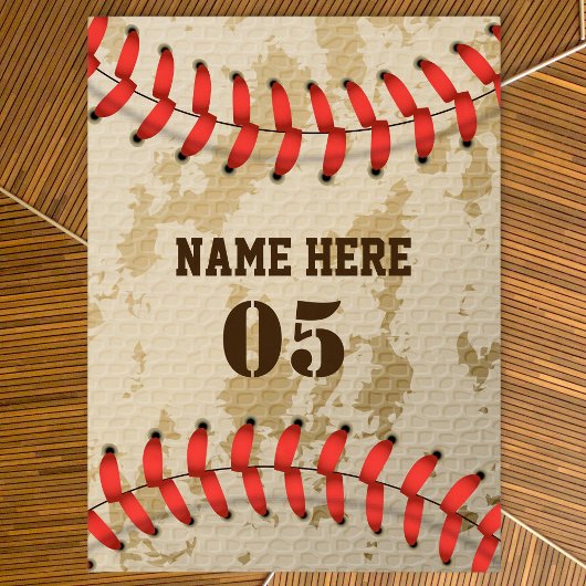 Aangepaste  Baseball Name Number Retro Tafelkleed