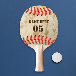 Aangepaste  Baseball Name Number Retro Tafeltennisbatje