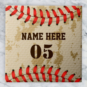 Aangepaste  Baseball Name Number Retro Tegeltje