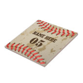 Aangepaste Baseball Name Number Retro Tegeltje (Zijkant)
