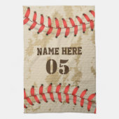 Aangepaste Baseball Name Number Retro Theedoek (Verticaal)