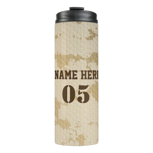 Aangepaste  Baseball Name Number Retro Thermosbeker (Voorkant)