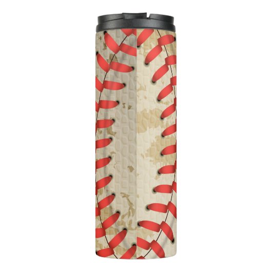 Aangepaste  Baseball Name Number Retro Thermosbeker (Achterkant)