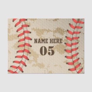 Aangepaste  Baseball Name Number Retro Tissuepapier