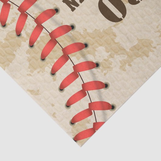 Aangepaste Baseball Name Number Retro Tissuepapier (Detail)