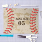 Aangepaste  Baseball Name Number Retro Tissuepapier (Craft)