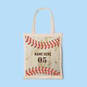 Aangepaste  Baseball Name Number Retro Tote Bag