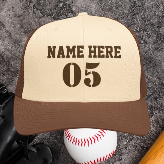 Aangepaste Baseball Name Number Retro Trucker Pet