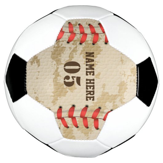 Aangepaste  Baseball Name Number Retro Voetbal (Gedraaid)
