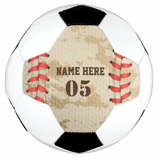 Aangepaste  Baseball Name Number Retro Voetbal (Voorkant)