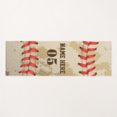 Aangepaste Baseball Name Number Retro Yogamat (Voorkant (horizontaal))