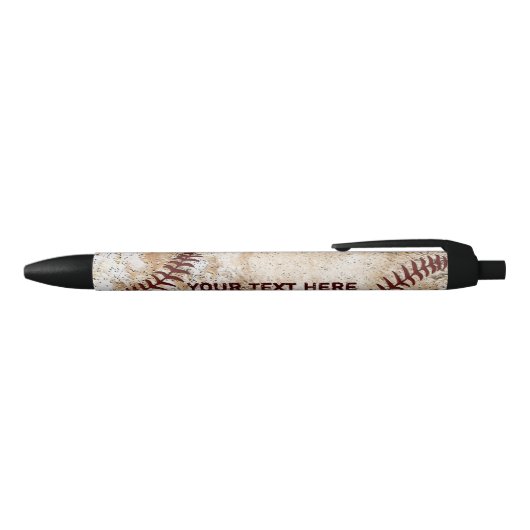 Aangepaste  Baseball Pens BULK Kortingen Zwarte Inkt Pen (Bovenkant)