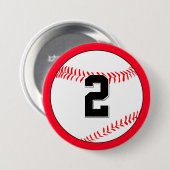 Aangepaste Baseball Player Jersey Number & Team Co Ronde Button 7,6 Cm (Voorkant /achterkant)