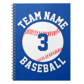Aangepaste Baseball Player Number en Team Name Spo Notitieboek (Voorkant)