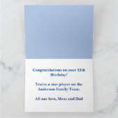 Aangepaste Baseball Player Thema Verjaardagsfeest Kaart (Binnen)