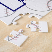 Aangepaste Baseball Star en strepen Legpuzzel (Zijkant)