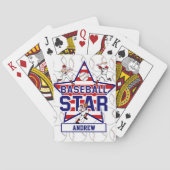 Aangepaste Baseball Star en strepen Pokerkaarten (Achterkant)