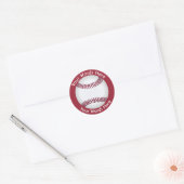 Aangepaste Baseball-Sticker Ronde Sticker (Envelop)