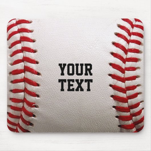 Aangepaste Baseball Stiksels & Lederen Sport Grafi Muismat (Voorkant)