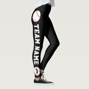 Aangepaste Baseball Team Name en Player Number Spo Leggings