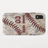 Aangepaste Baseball-telefoongesprekken Nieuw en ou Case-Mate iPhone Case (Achterkant (horizontaal))