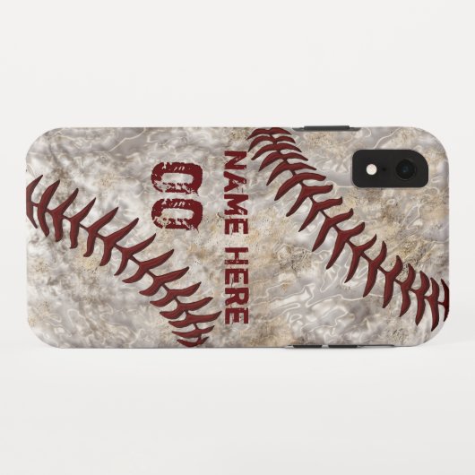 Aangepaste Baseball-telefoongesprekken Nieuw en ou Case-Mate iPhone Case (Achterkant (horizontaal))
