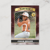 Aangepaste Baseball Trading Kaart Red Gold Stadium Contactkaartje (Voorkant)