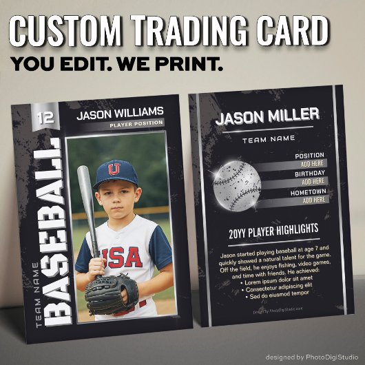 Aangepaste Baseball Trading Kaart, Silver Player K Contactkaartje
