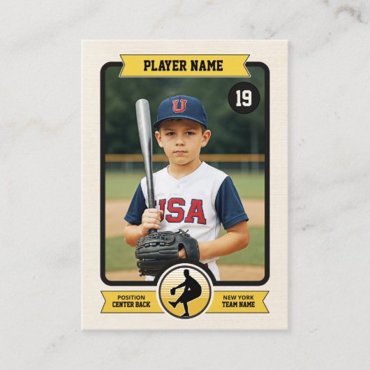 Aangepaste Baseball Trading Kaart,  Speler Kaart Contactkaartje (Voorkant)